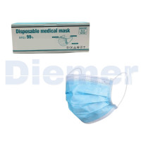 Mascarillas Quirurgicas 3 Capas Azul con Gomas Caja 50 Unids